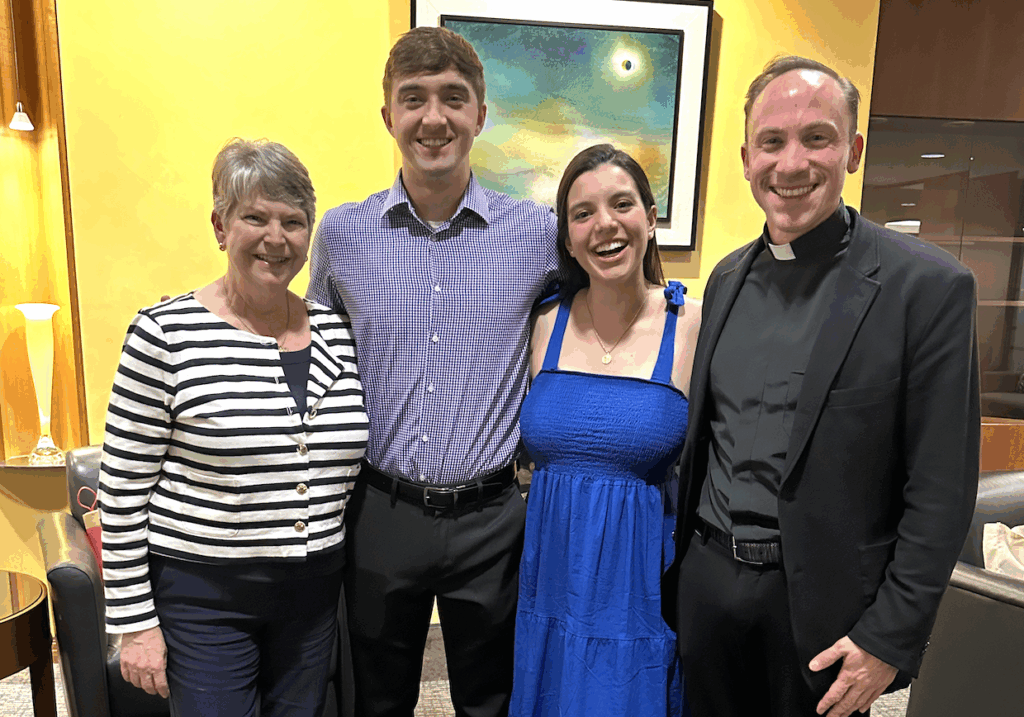 Nora, Zachary, Fr Dalton, and Aline